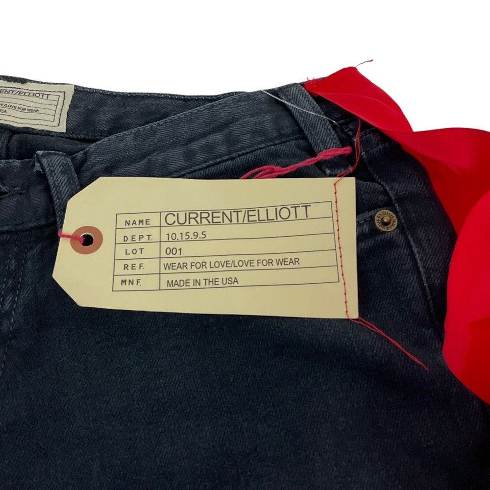 Current/Elliott Jeans Women's Sz 30" Black The Skinny Jett Straight Denim Nwt - Picture 6 of 12